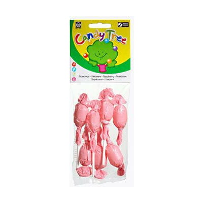 Glutenfreie runde Lutscher mit Himbeergeschmack BIO (7 x 10 g) - CANDY TREE