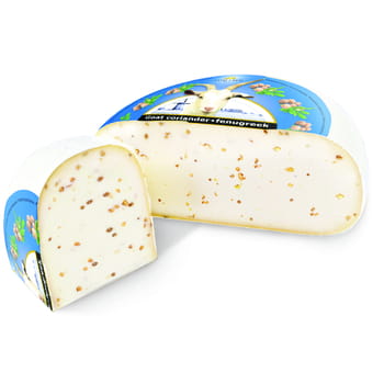 Nach Gewicht: Ziegenkäse mit Koriander und Bockshornklee (ein Stück von etwa 300 g)