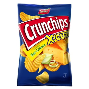 Crunchips X-Cut Käse- und Zwiebelchips Lorenz 140g