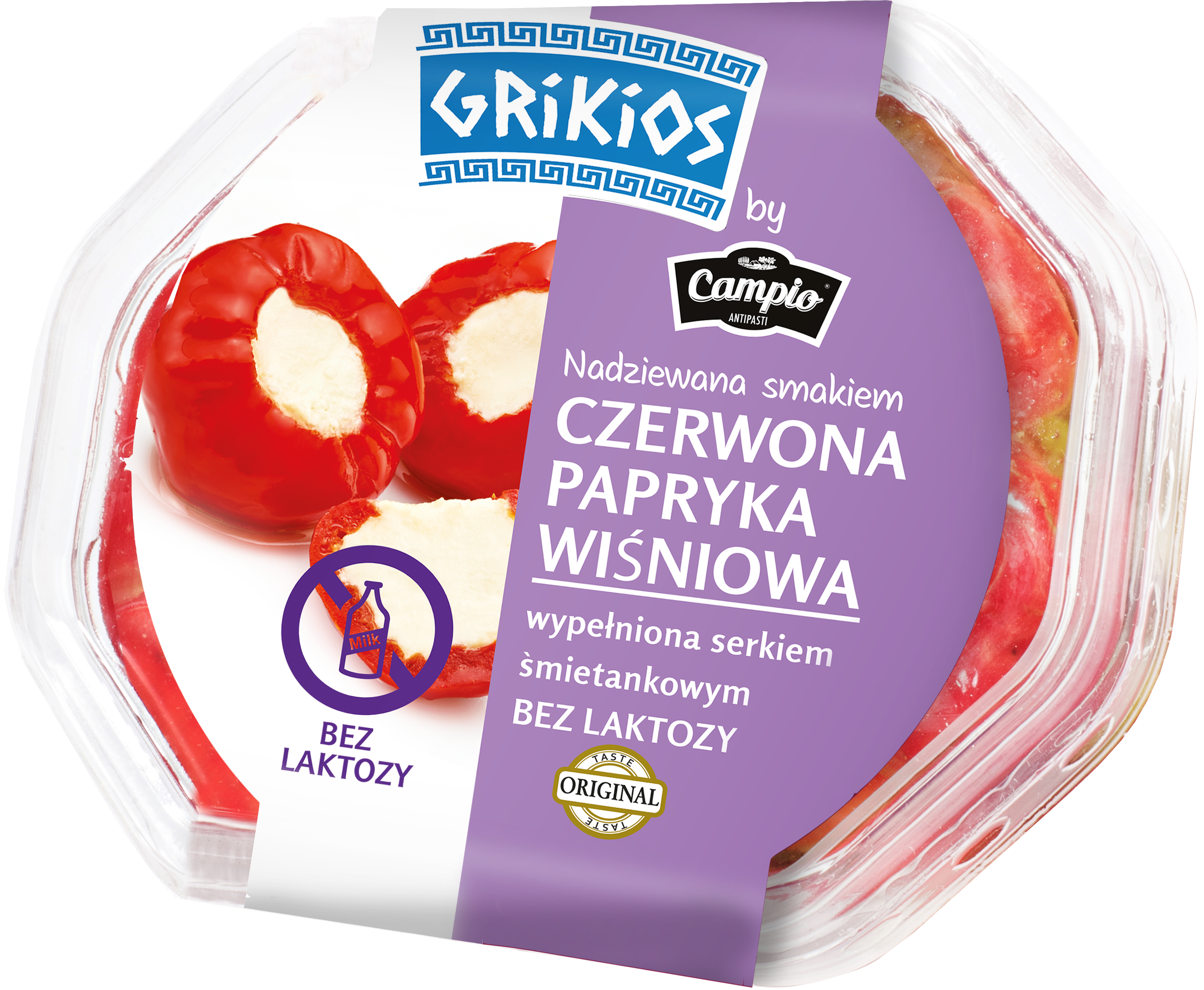 Grikios rote Kirschpaprika mit laktosefreiem Käse 250g