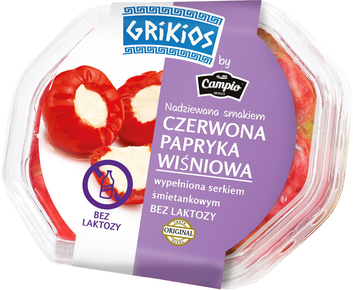Grikios rote Kirschpaprika mit laktosefreiem Käse 250g