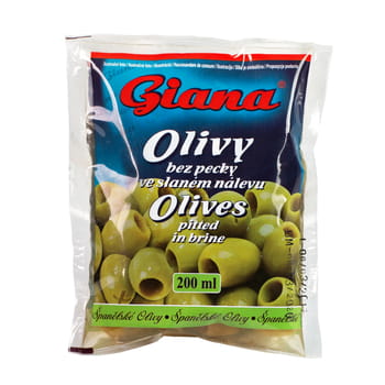 Entsteinte grüne Oliven Giana 200ml