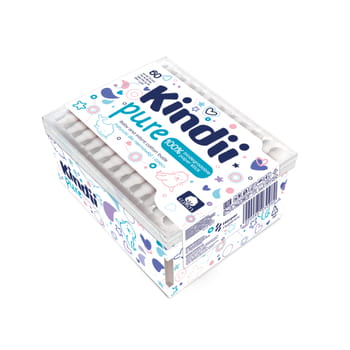 Kindii Pure Wattestäbchen für Kinder 60 Stk.