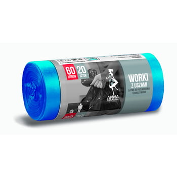 Müllsäcke 60l mit Griffen, 20 Stück, blau Anna Zaradna