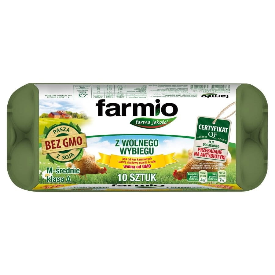 Eier aus Freilandhaltung, Klasse M Farmio 10 Stk.