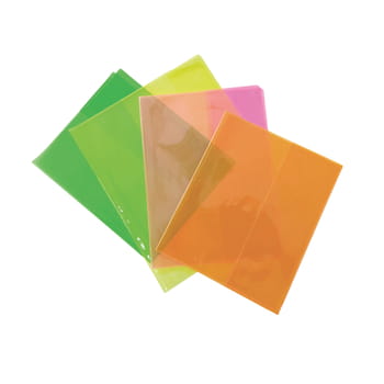 Neon-Polyethylen-Notizbuchhüllen A5 x 10 Stück.