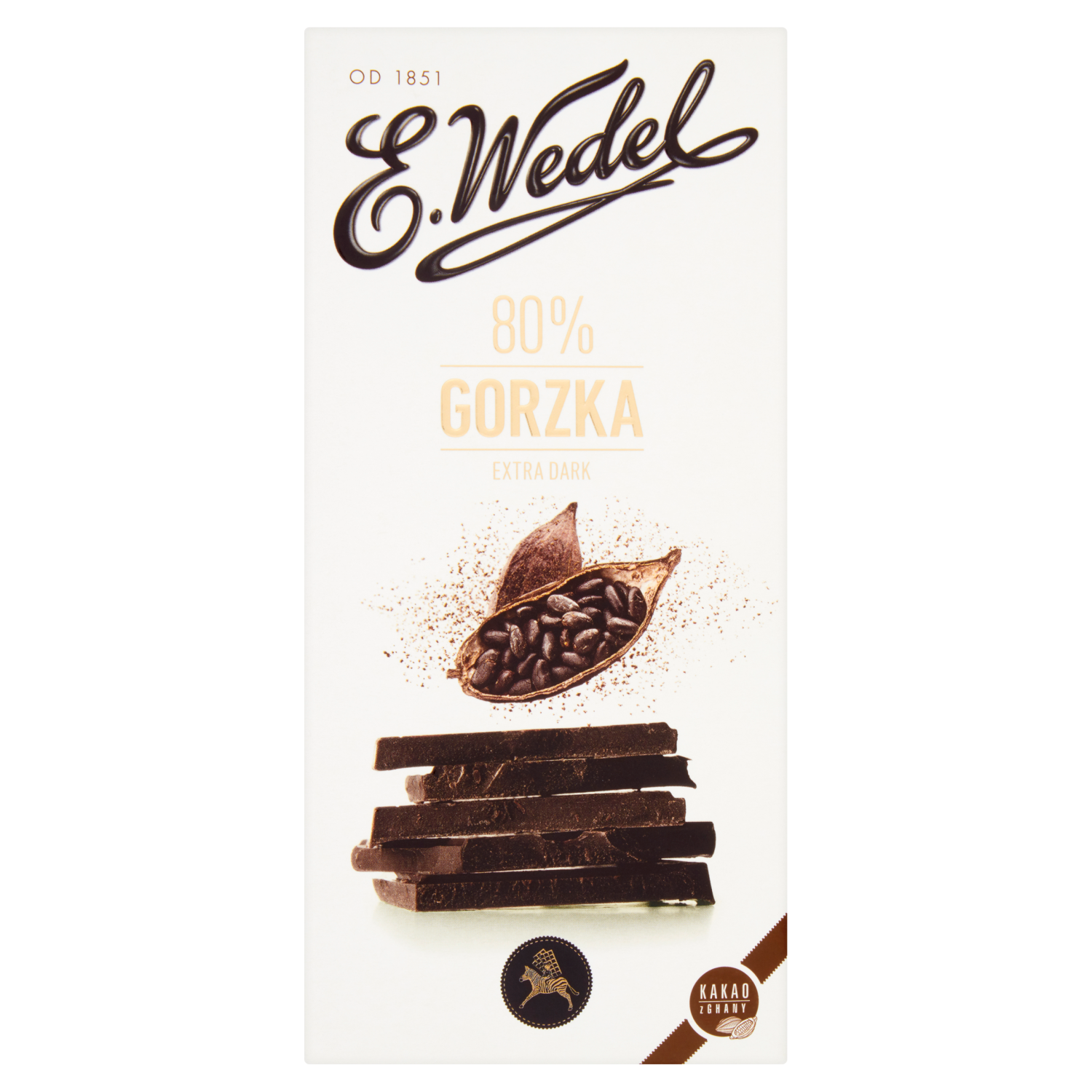 Premium Bitterschokolade 80% E. Wedel 100g