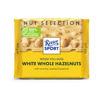 Weiße Schokolade mit ganzen Haselnüssen Ritter Sport 100g