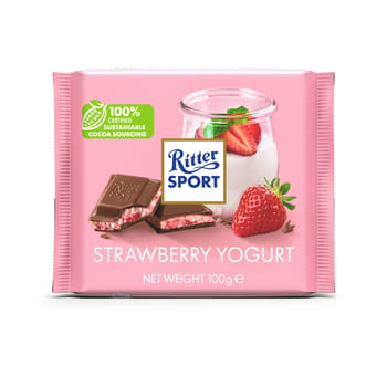 Milchschokolade mit Erdbeerjoghurt Ritter Sport 100g