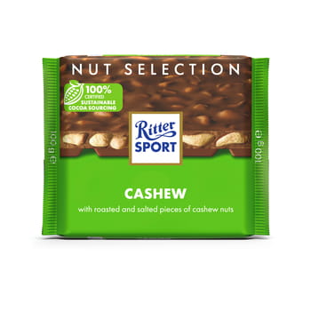Milchschokolade mit Cashewnüssen Ritter Sport 100g