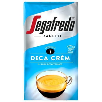 Gemahlener Kaffee entkoffeiniert Zanetti Deca Crem Segafredo 250g