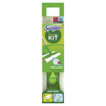 Set: 1 Wischmopp, 8 Trockentücher und 3 Feuchttücher Swiffer Dry + Wet Kit