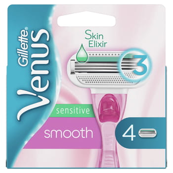 Gillette Venus Comfort Glide Breeze Ersatzklingen für Damenrasierer mit flexiblen Gleitstreifen, 4 Stück.
