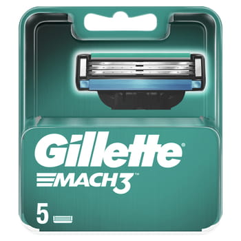 Gillette Mach3 Herren-Rasierklingen, härter als Stahl, Ersatzklingen, 5 Stück