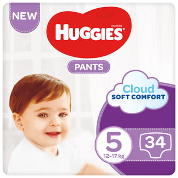 Huggies Höschenwindeln, Größe 5, 34 Stück.