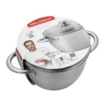 Henry Florina Edelstahl-Induktionstopf 18 cm 2,3 l