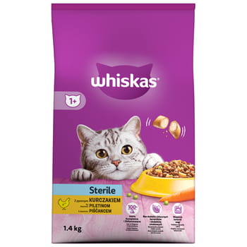 Trockenfutter für Katzen Whiskas Sterile Huhn 1,4 kg