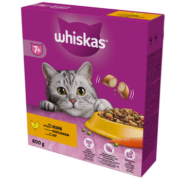 Trockenfutter für Katzen Whiskas 7+ Huhn 800g