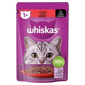 Beutel für Katzenfleisch in Whiskas-Sauce 85g