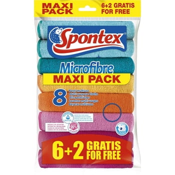 Mikrofasertücher Spontex 6+2 Stk.