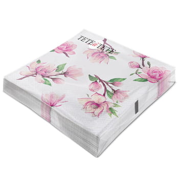 Pfotenservietten 3-lagig Magnolia Springs 33x33 cm gefaltet 20 Stk.