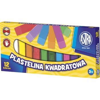 Quadratisches Plastilin 12 Farben Astra