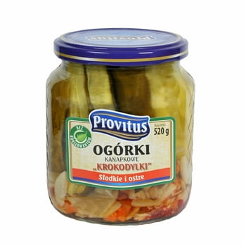 Eingelegte Gurken Krokodile Provitus 520g
