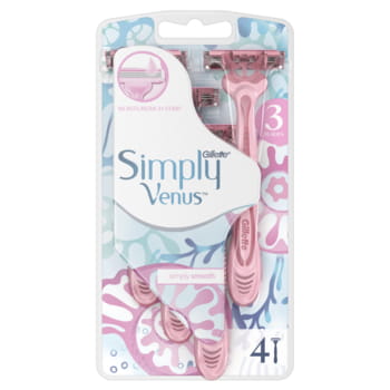 Gillette Einwegrasierer Venus 3 Simply 4 Stück
