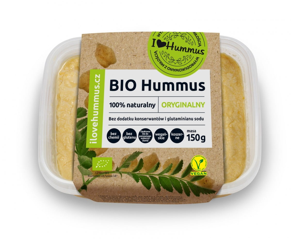 Natürlicher Hummus mit Olivenöl BIO 150 g ICH LIEBE HUMMUS