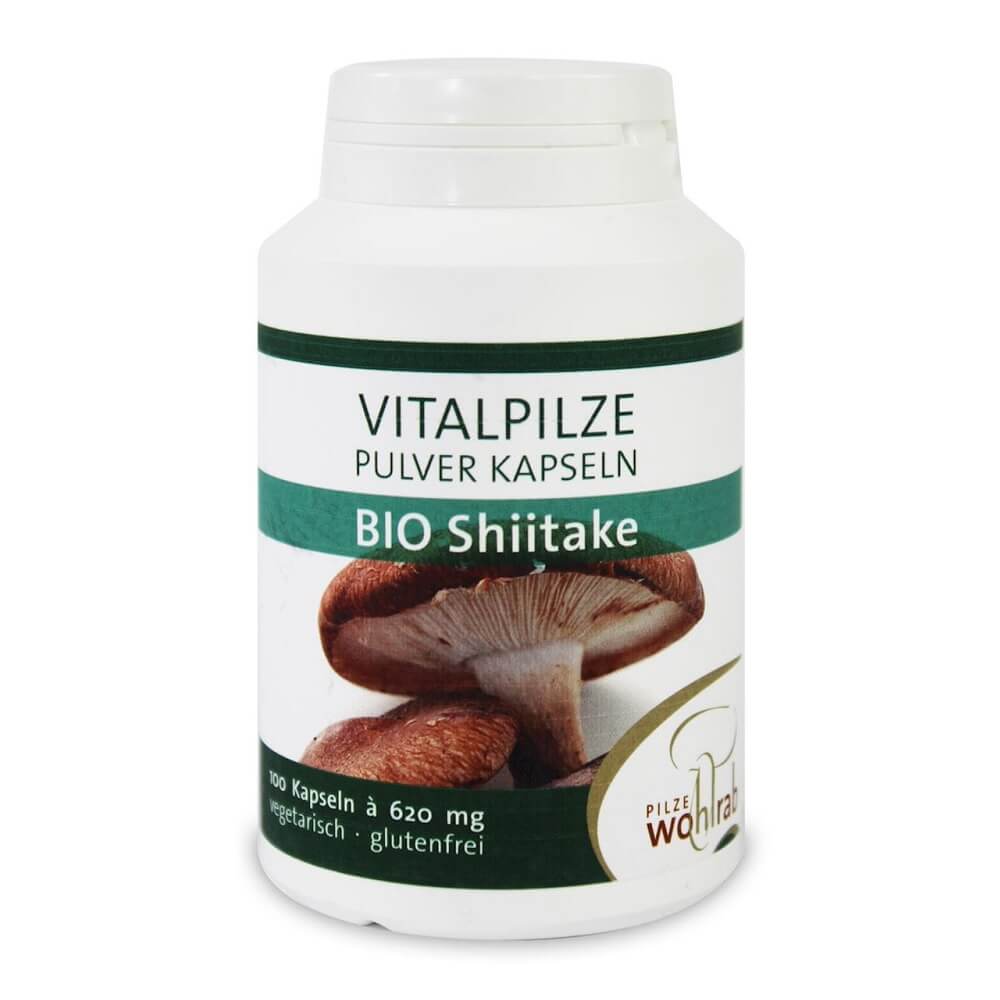 Pulverisierte Shiitake-Pilze (japanischer Härter) glutenfrei BIO 100 g - PILZE WOHLRAB