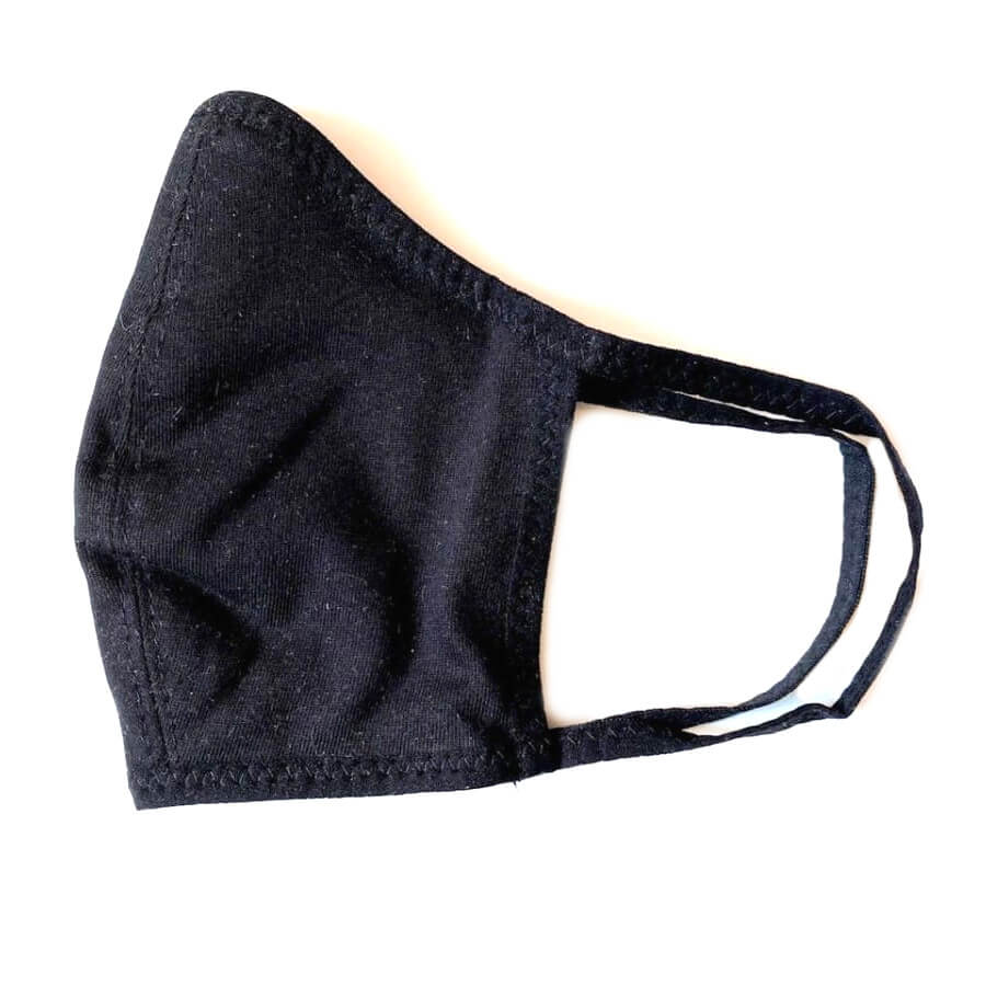 Protective mask, reusable, cotton, black 20 disposable filters