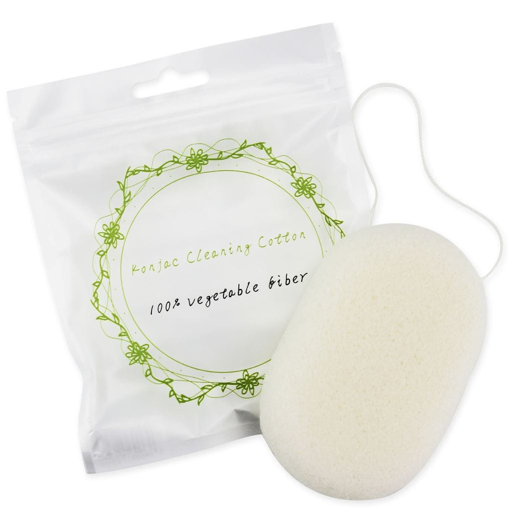 Konjakschwamm zur Gesichtsreinigung Ellipse weiß - BESSER ALS LEBENSMITTEL