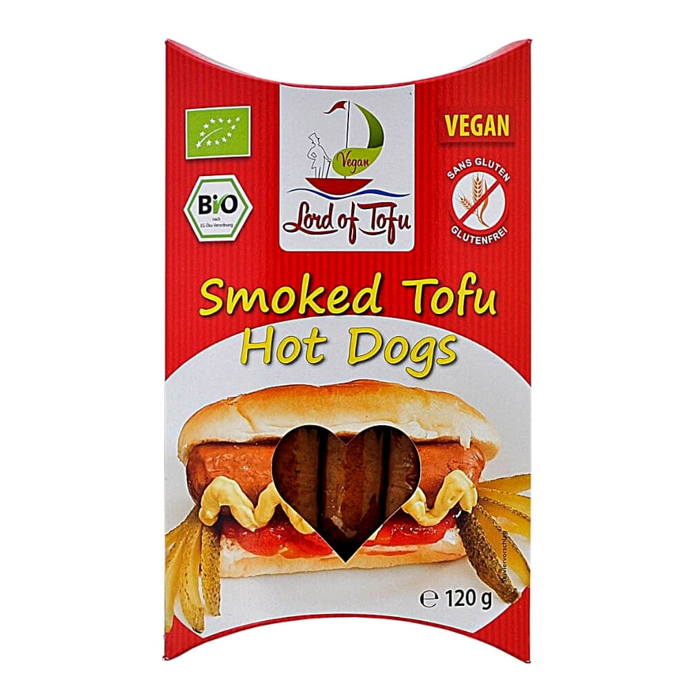 Vegane Würstchen mit glutenfreiem Tofu BIO 120 g - LORD OF TOFU