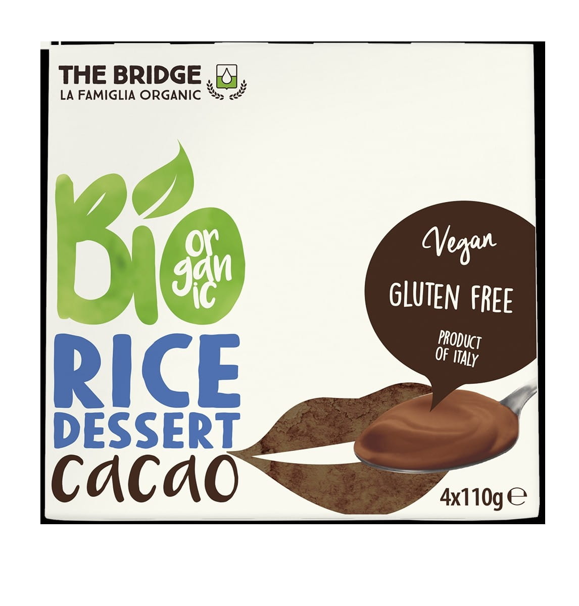 Reisdessert mit Kakao ohne Gluten 4x110g EKO THE BRIDGE