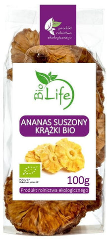 Getrocknete Ananasringe 100g ECO BIO LIFE