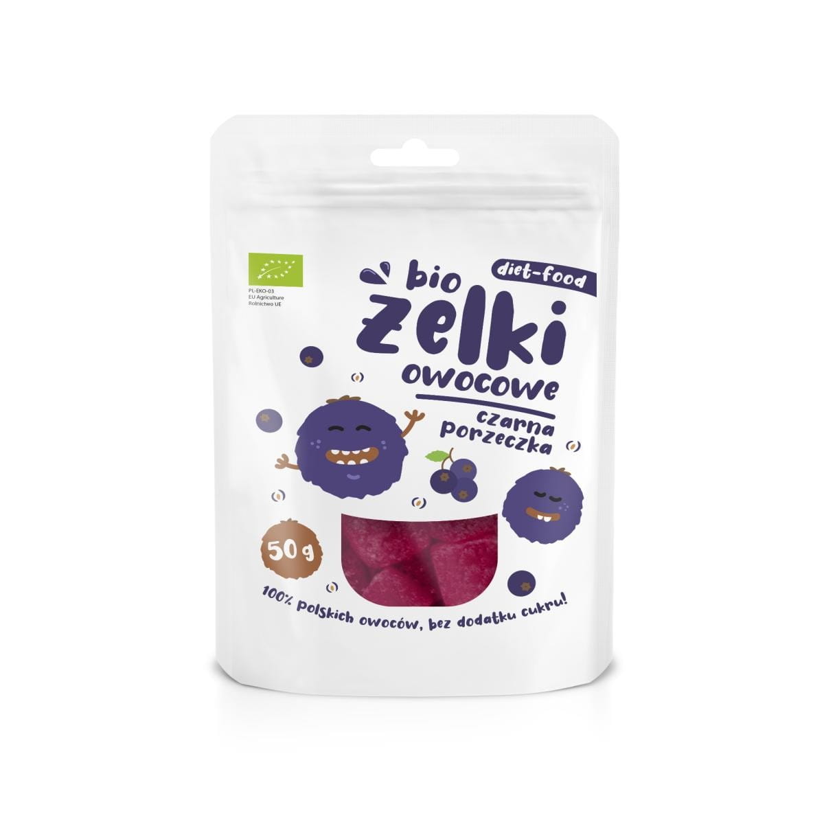 Schwarze Johannisbeergelees 50g EKO DIET - LEBENSMITTEL