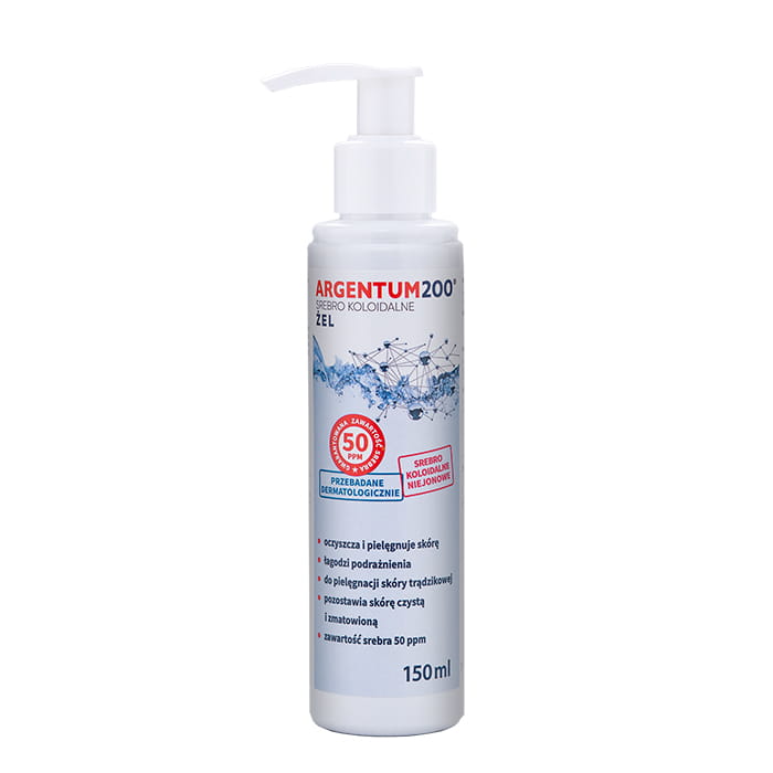 Kolloidales Silber 50 Argentum 200 Gel für Gesicht und Hände 50 ppm 150 ml AURA HERBALS