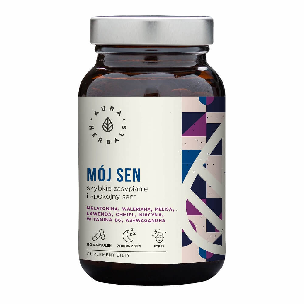Mein Schlaf schnelles Einschlafen und erholsamer Schlaf Kapseln 60 AURA HERBALS