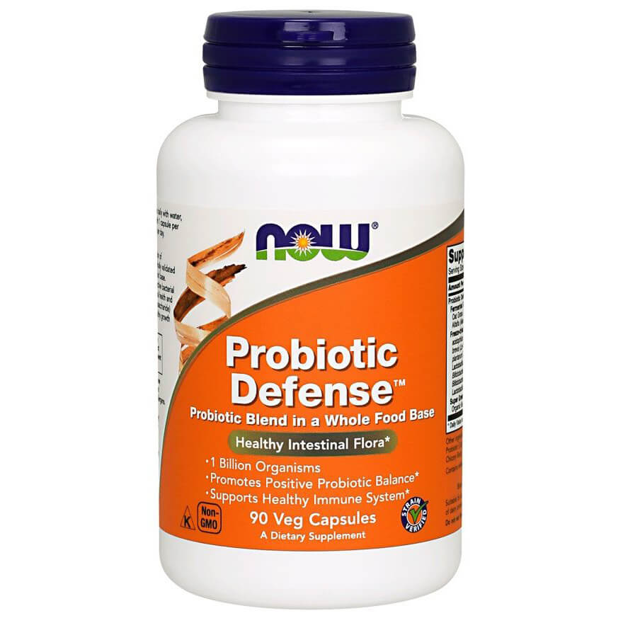 Probiotische Abwehr 1 Milliarde lebende Bakterienkulturen 515 mg 90 Kapseln NOW FOODS