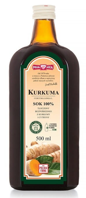 Kurkumasaft ohne Zucker 500 ml POLSKA RÓŻA