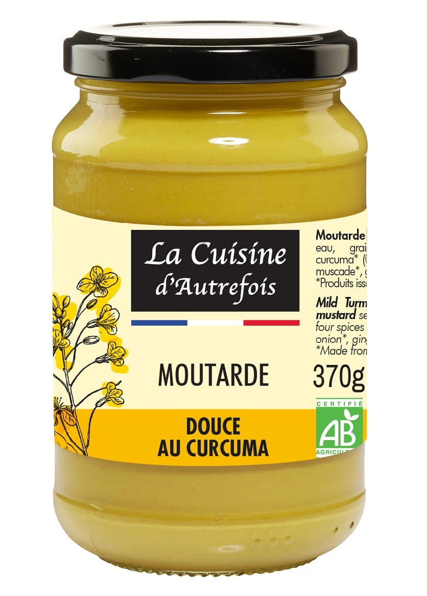 Milder Senf mit Kurkuma BIO 370 g - LA CUISINE D AUTREFOIS