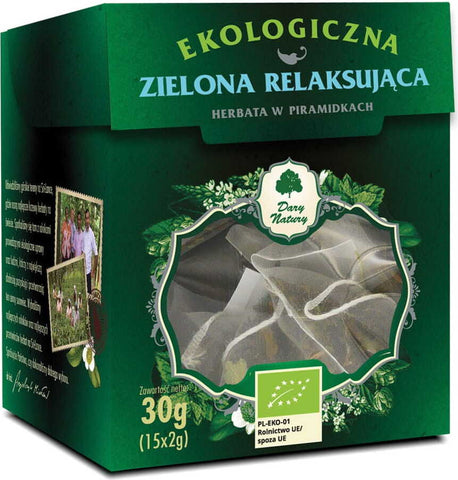 Grüner Tee entspannende BIO-Pyramiden (15 x 2 g) - GESCHENKE DER NATUR