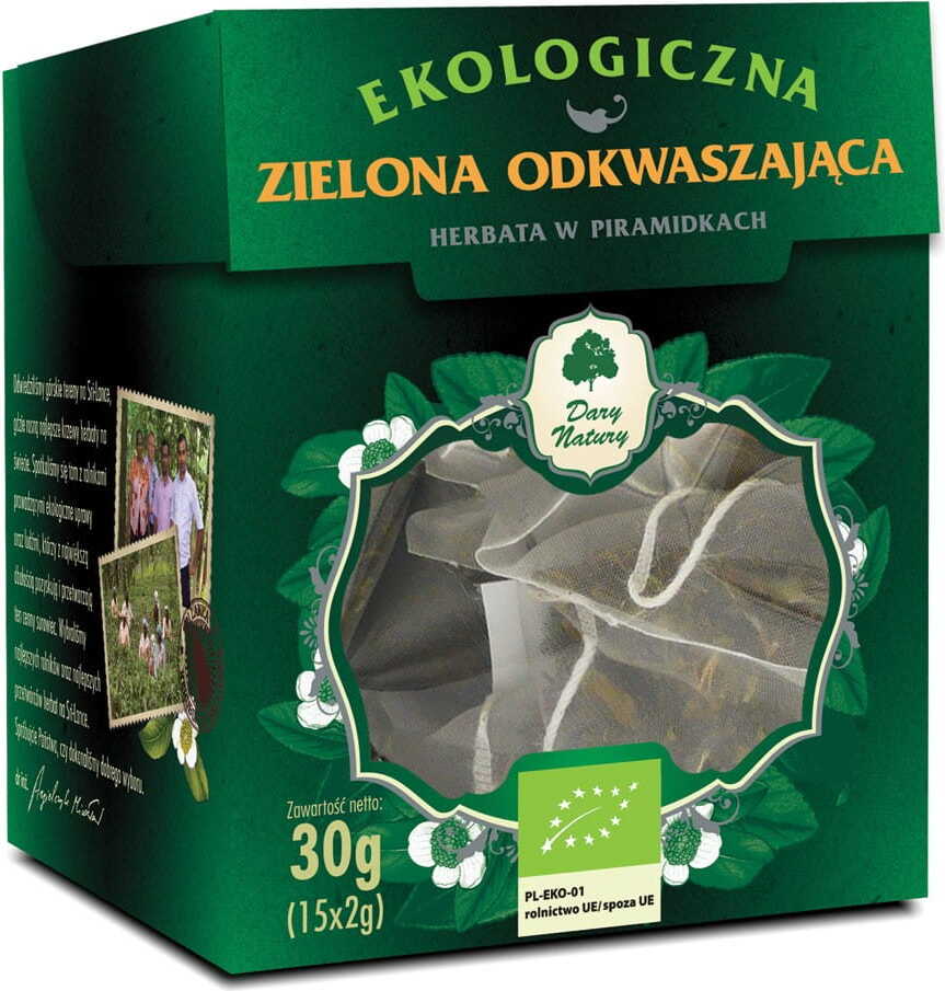 Grüner Tee entsäuernd BIO Pyramiden (15 x 2 g) - GESCHENKE DER NATUR