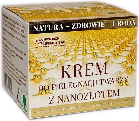 Gesichtspflegecreme mit Nano-Gold-Hyaluronsäure + Mango-Extrakt 50 ml PRO AKTIV