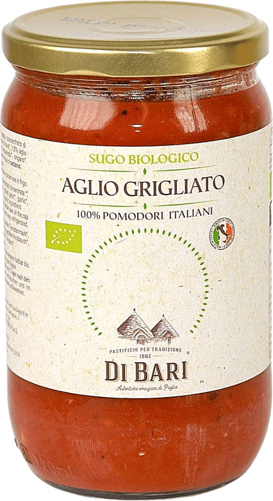 Tomatensauce mit gegrilltem Knoblauch BIO 680 g - PASTIFICIO DI BARI