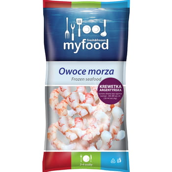 Gefrorene argentinische rohe geschälte Garnelen, 16-20 Stk. MyFood 450g