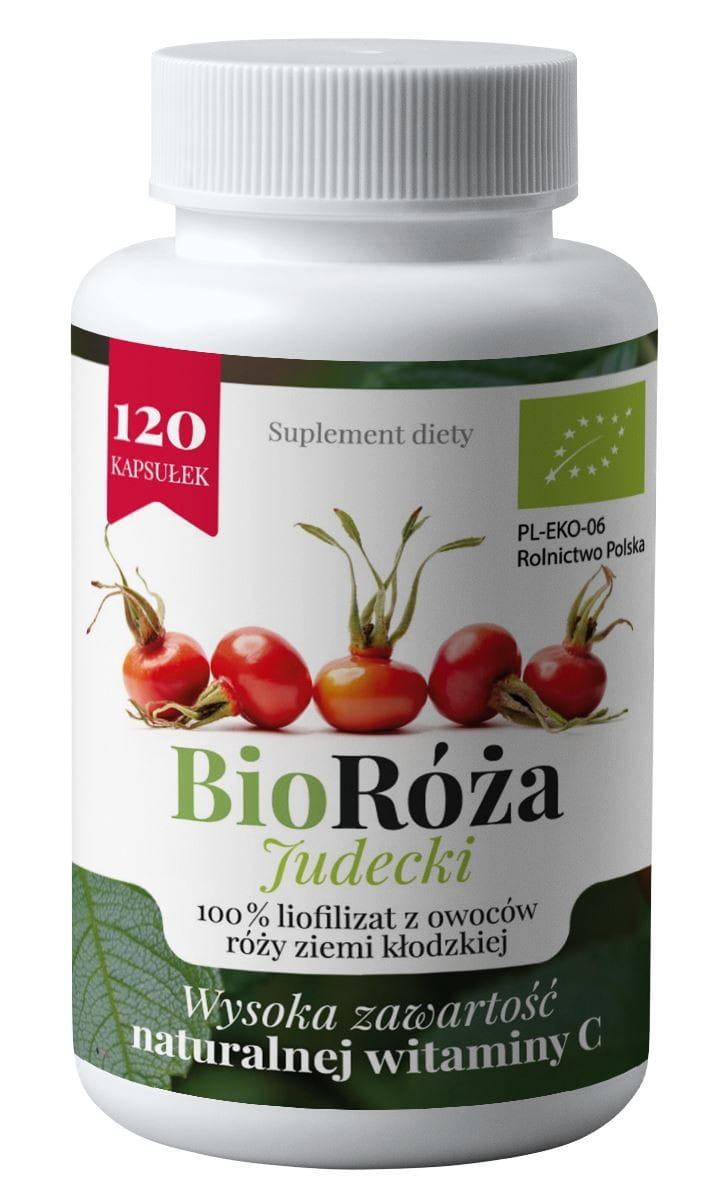 Rosenfrucht, gefriergetrocknet BIO 120 Kapseln (36 g) - EKOJUDECCY