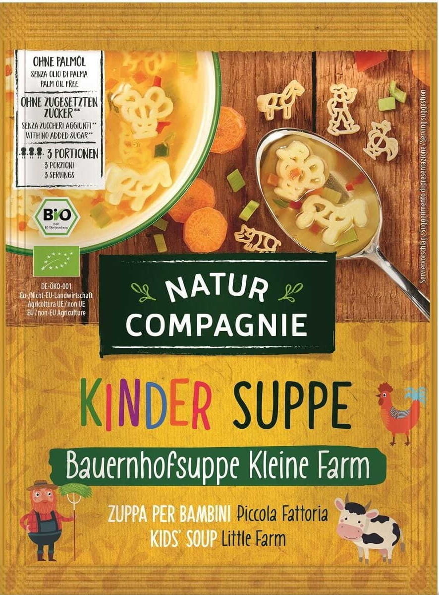 Gemüsesuppe mit Nudeln farma BIO 63 g - NATUR COMPAGNIE