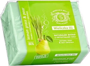 Seife mit Salzkristallen Zitronengras und Birne 150 g - WIELICZKA SALT MINE