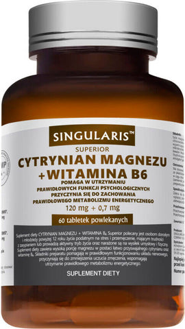 Magnesiumcitrat 120 MG + Vitamin B6 07 MG 60 Tabletten SINGULARIS